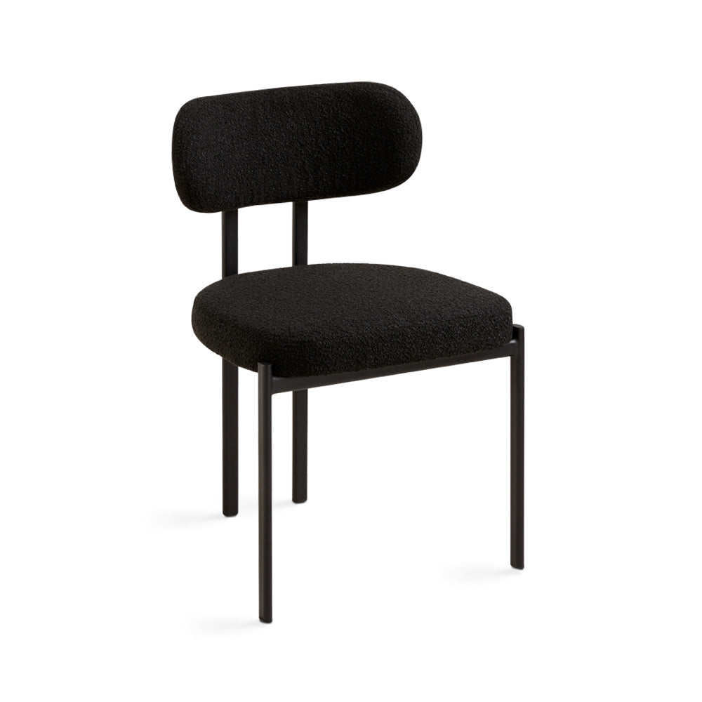 Otis Dining Chair Black Boucle