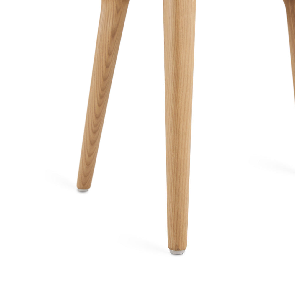 Everett Dining Chair: Ivory Linen with Light Wood