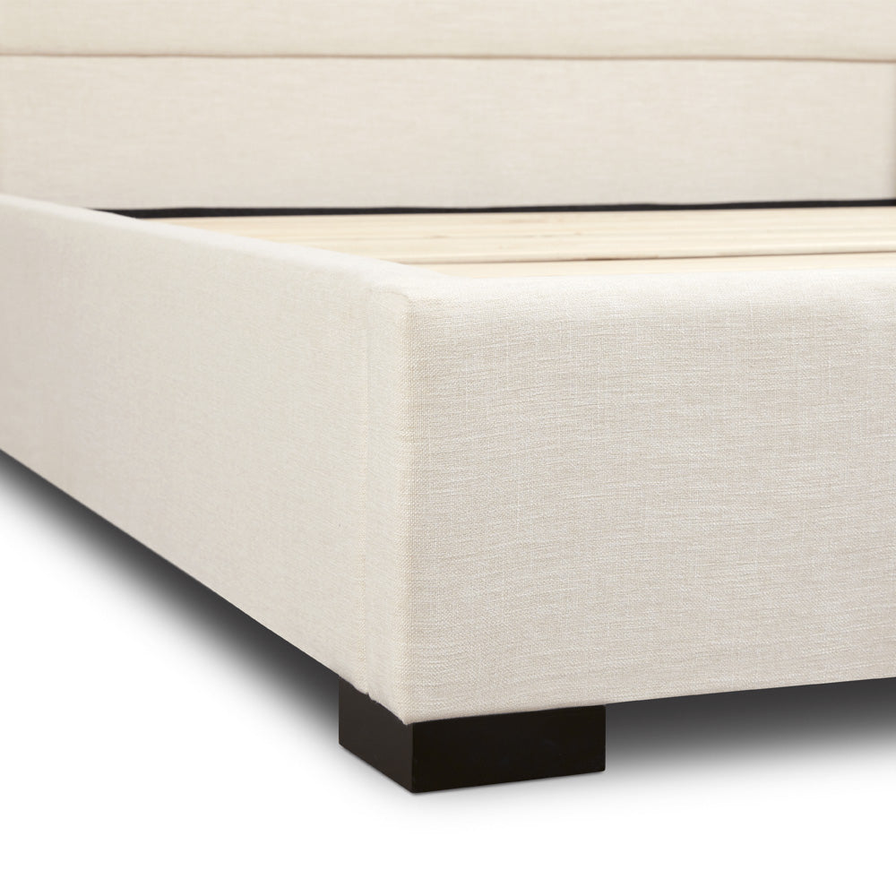 Wing Bed Beige Fabric