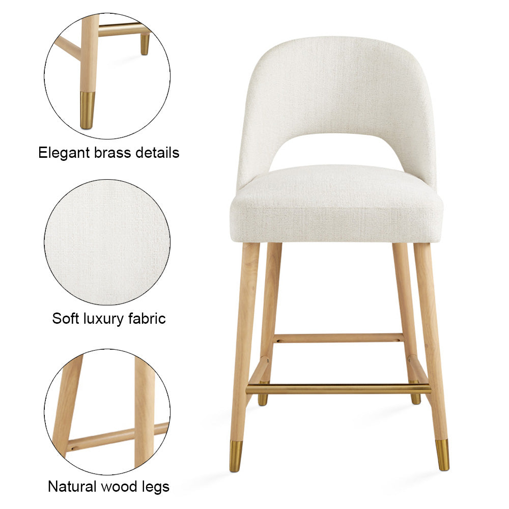 Abigail Counter Chair: Oak Finish