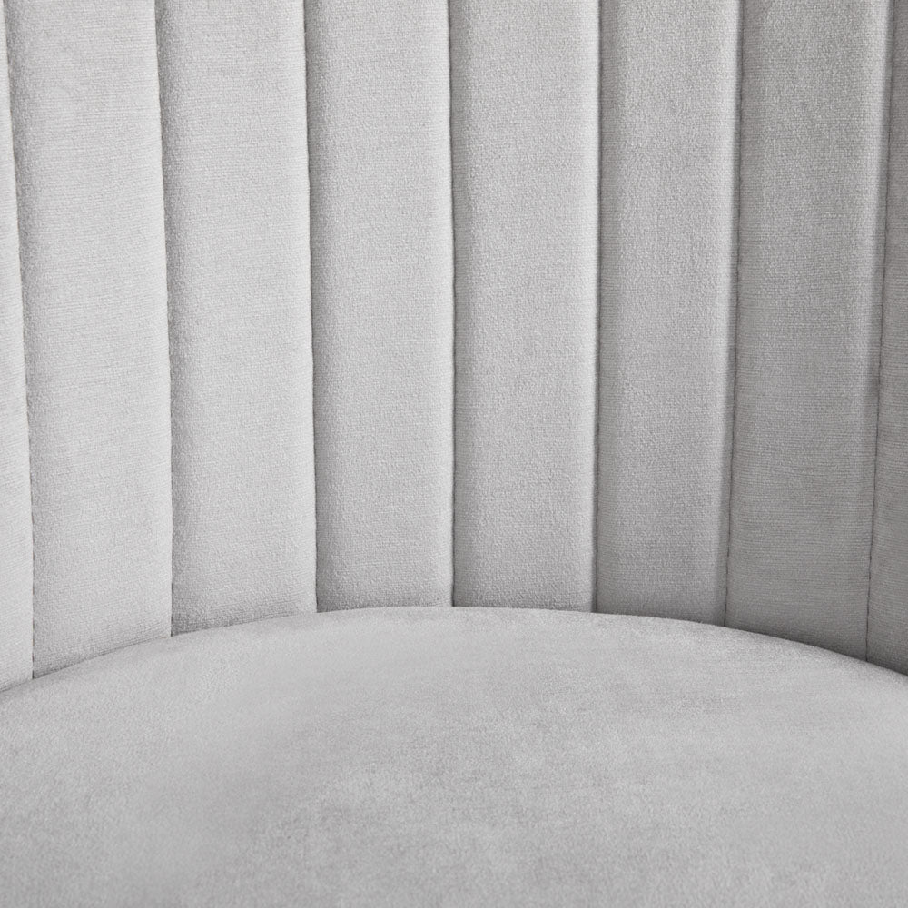 Moyra Dining Chair: Grey Velvet