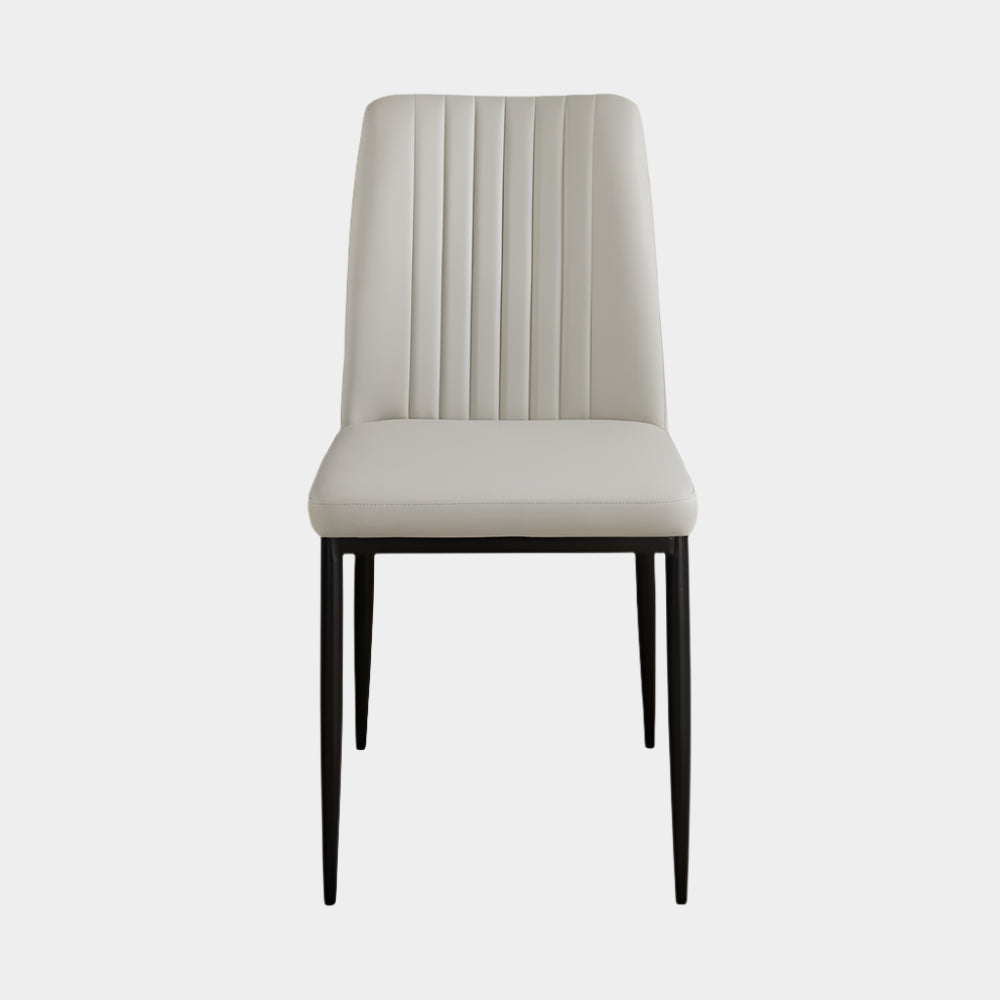 Slay Dining Chair: Taupe Leatherette