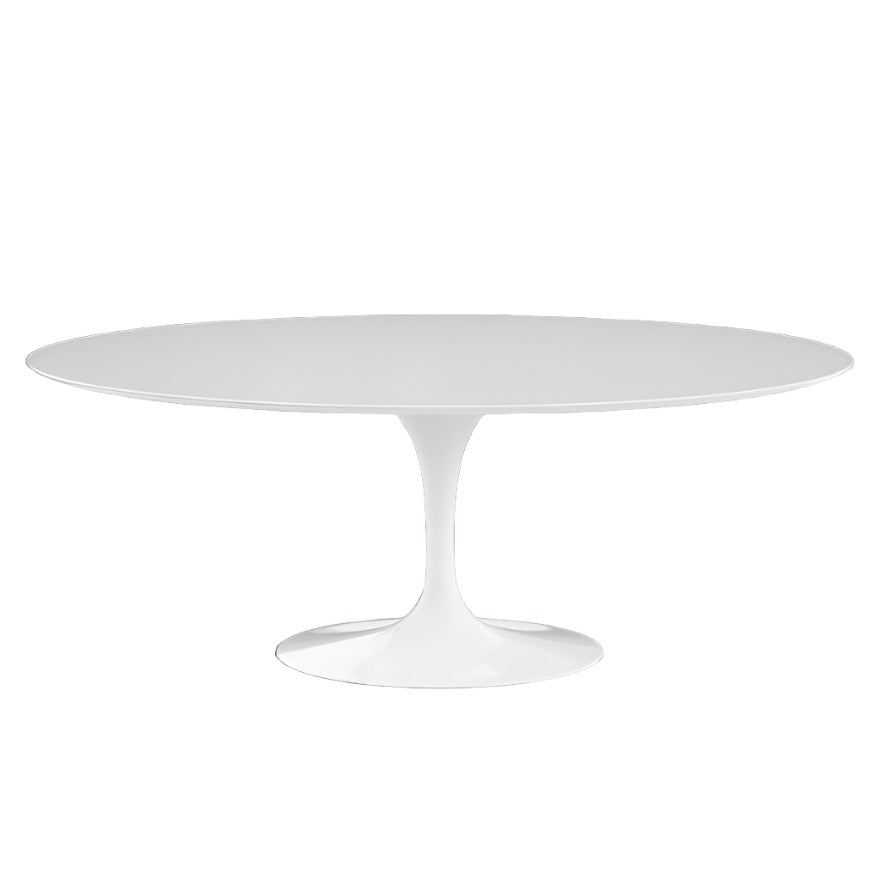 White Lacquer Tulip Dining Table (Oval)