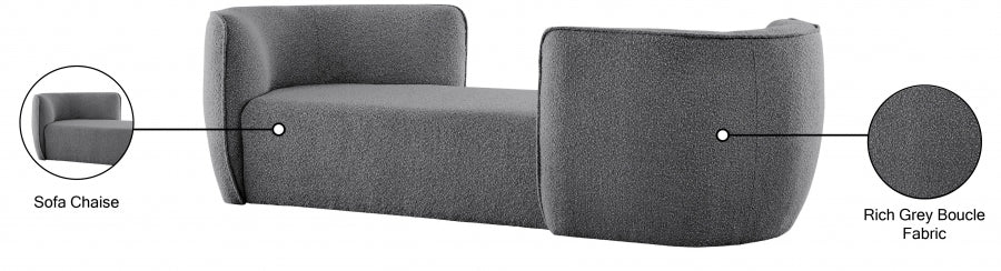 Hilton Boucle Fabric Chaise Lounge