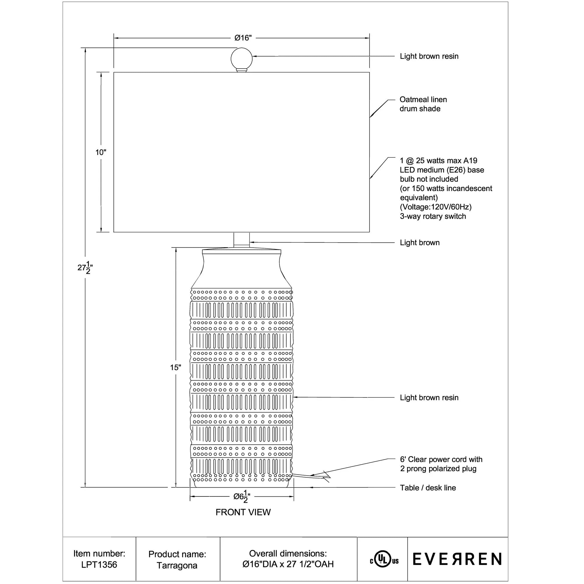 Tarragona Table Lamp