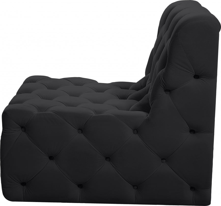 Tuft Velvet Upholstered Armless Modular Chair