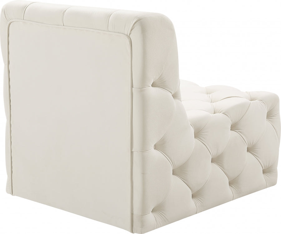 Tuft Velvet Upholstered Armless Modular Chair