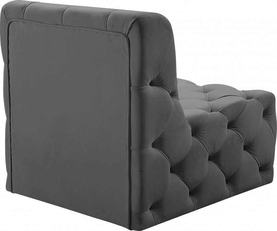 Tuft Velvet Upholstered Armless Modular Chair