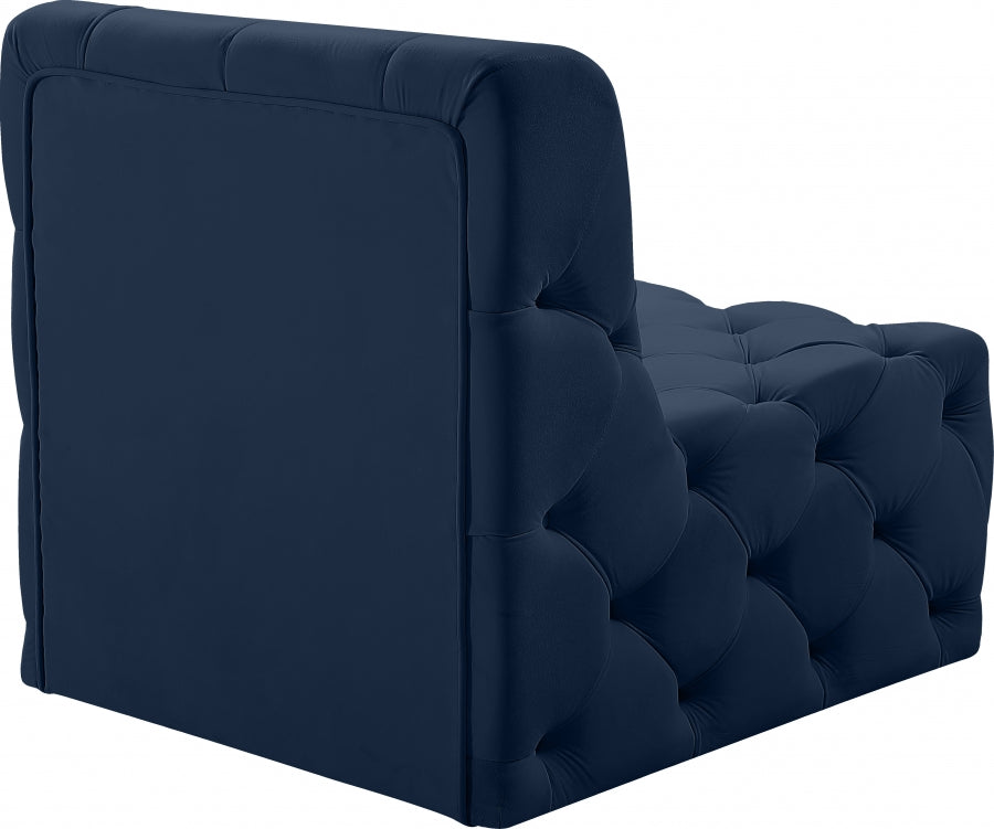Tuft Velvet Upholstered Armless Modular Chair