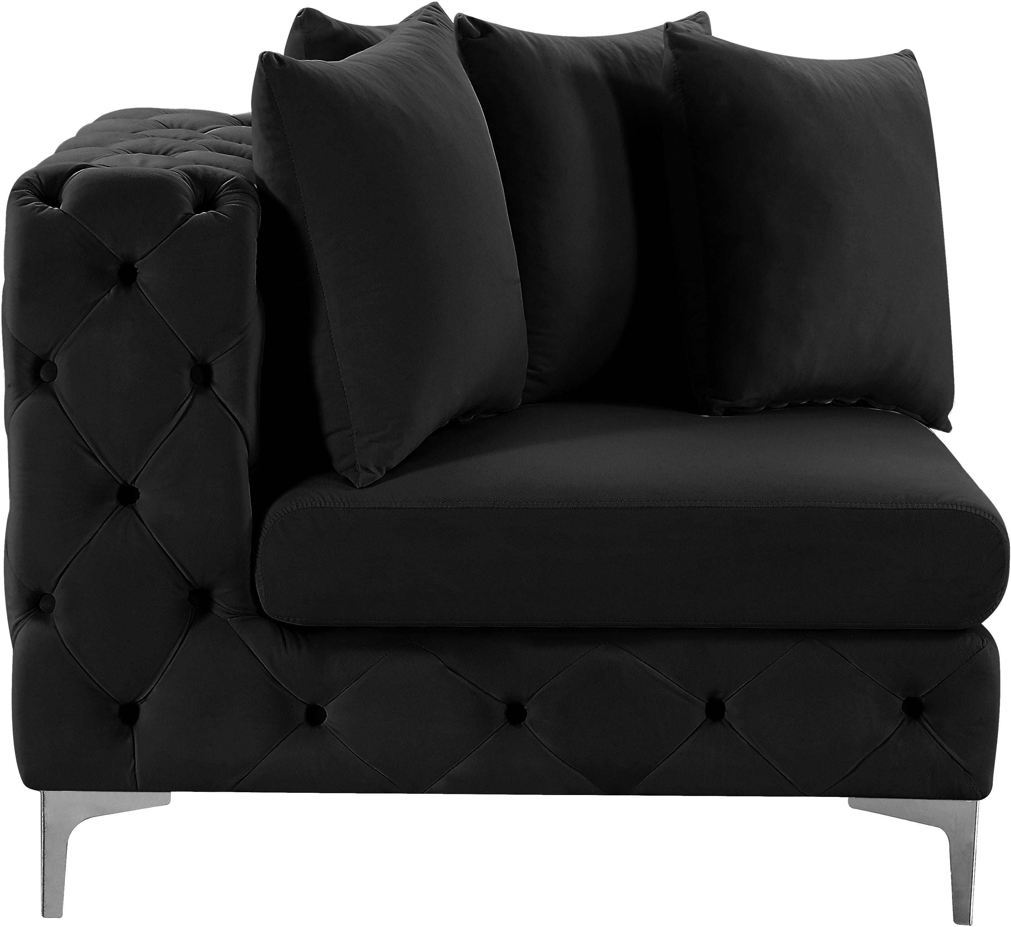Tremblay Velvet Upholstered Corner Modular Chair