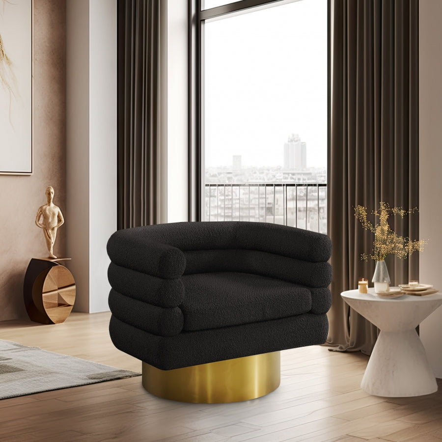 Fauteuil d'appoint rembourré en chenille Vivi 