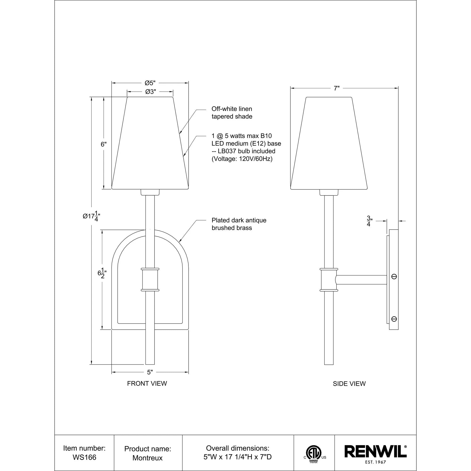 Montreux Wall Sconce