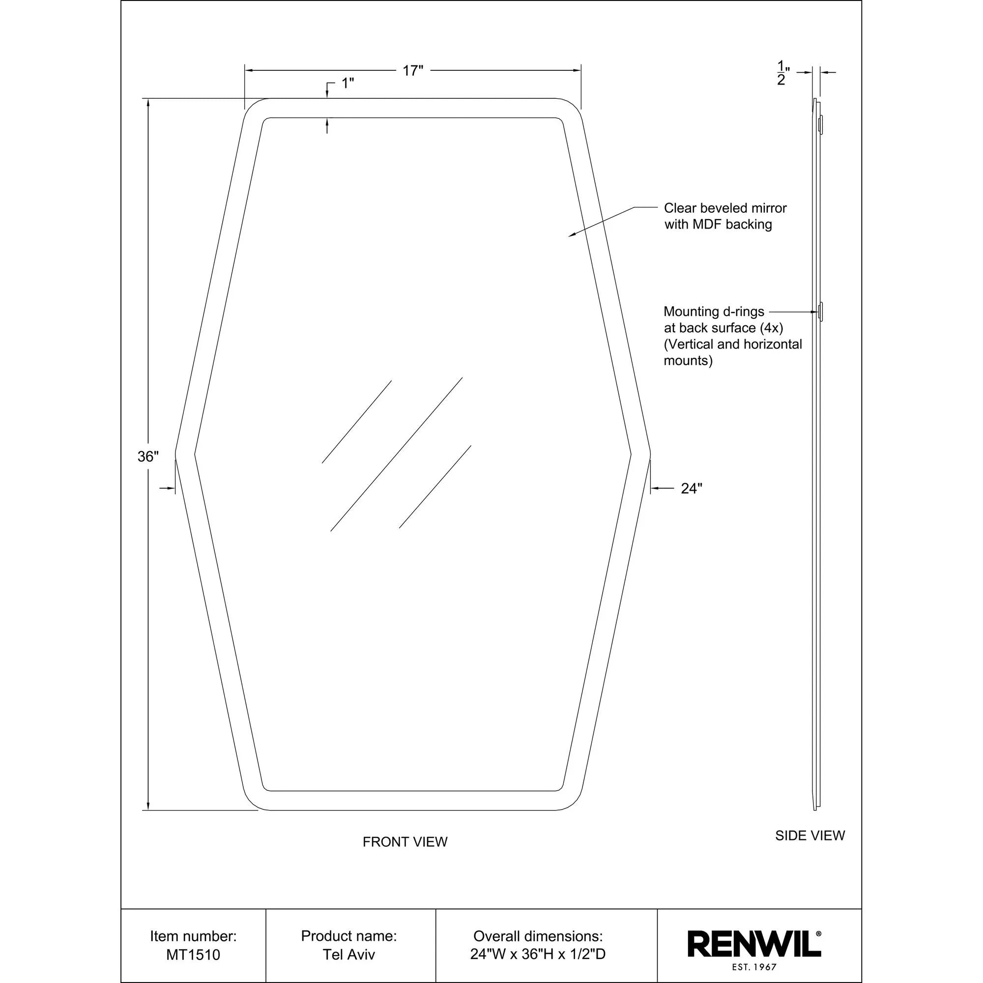 Tel Aviv Wall Mirror
