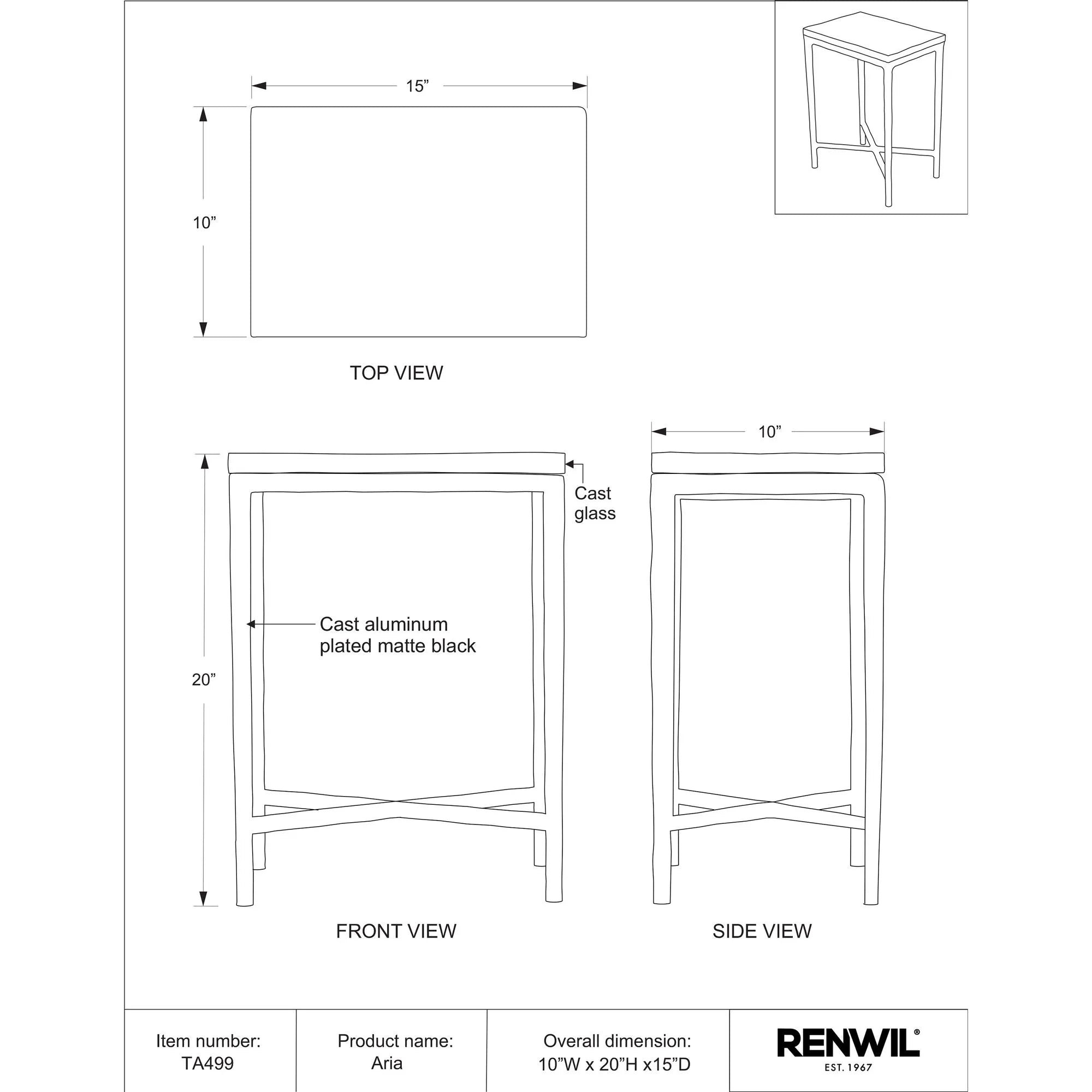Aria Side & End Table