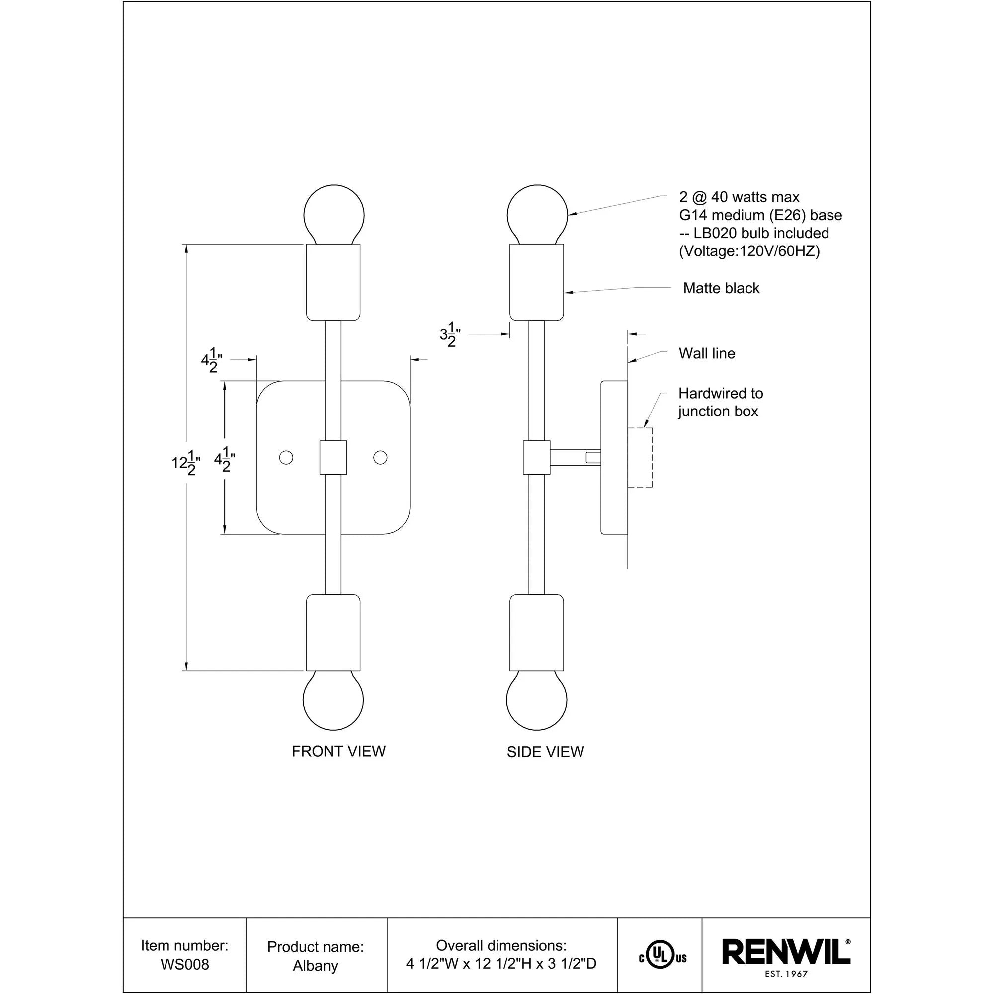 Albany I Wall Sconce