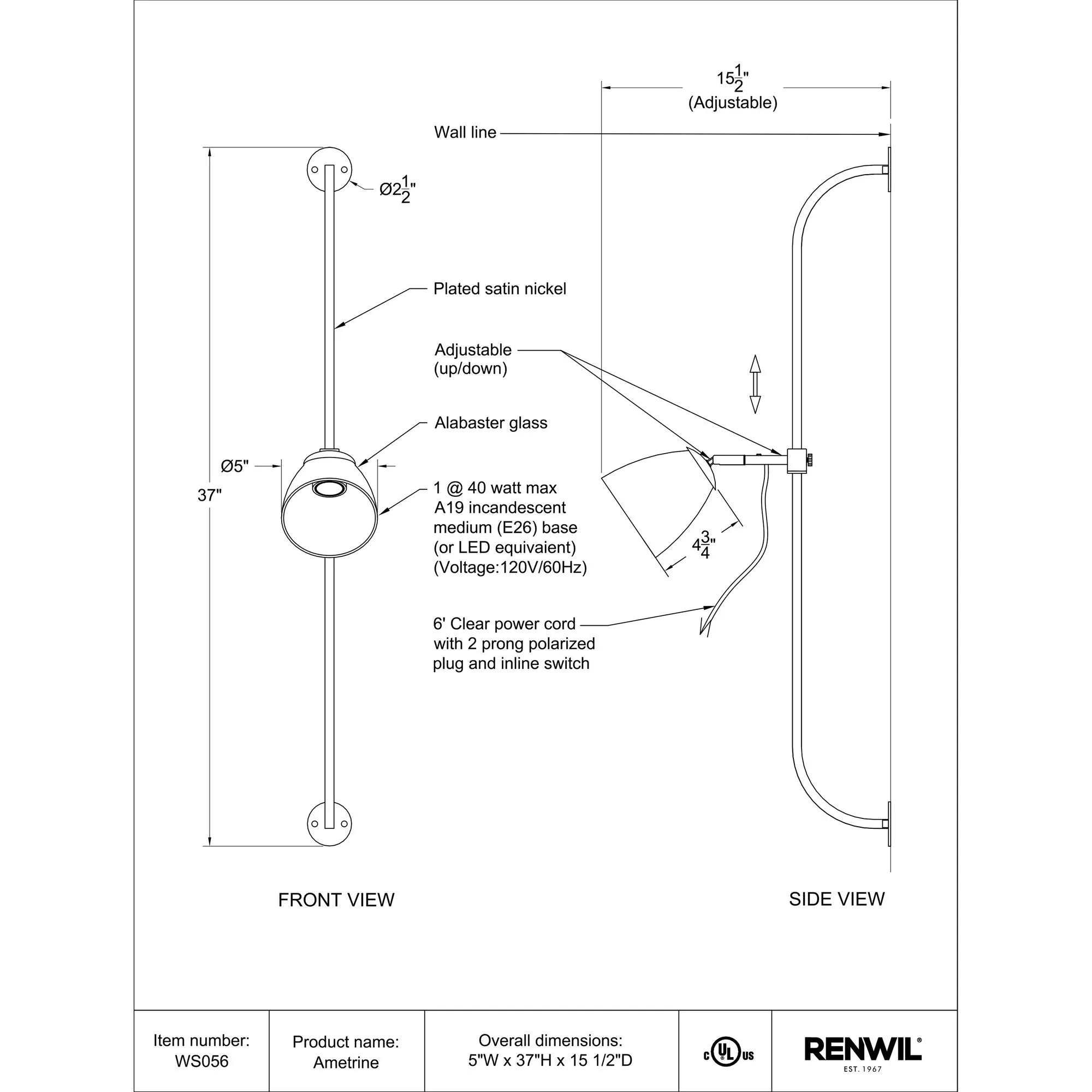 Ametrine Wall Sconce