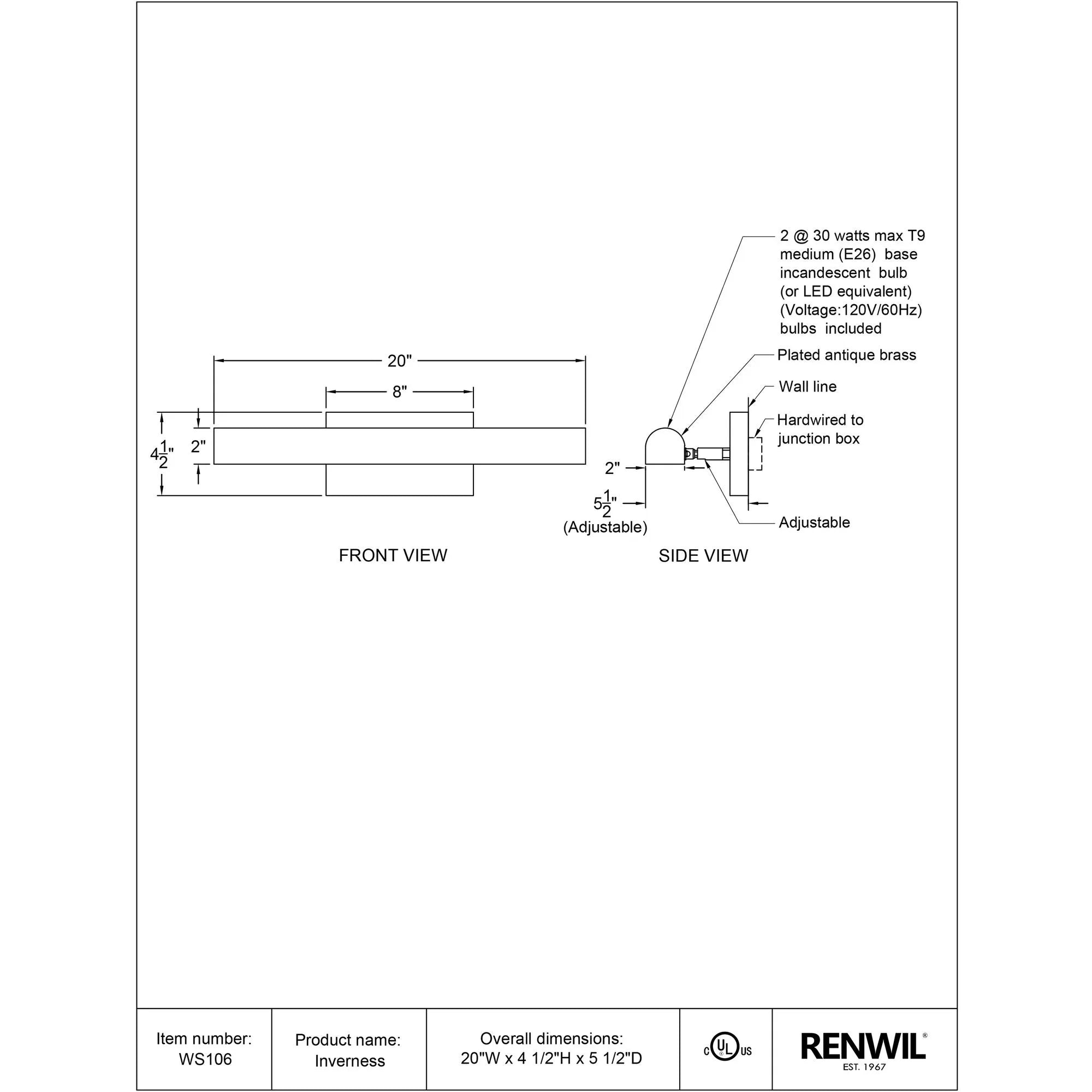 Inverness Wall Sconce