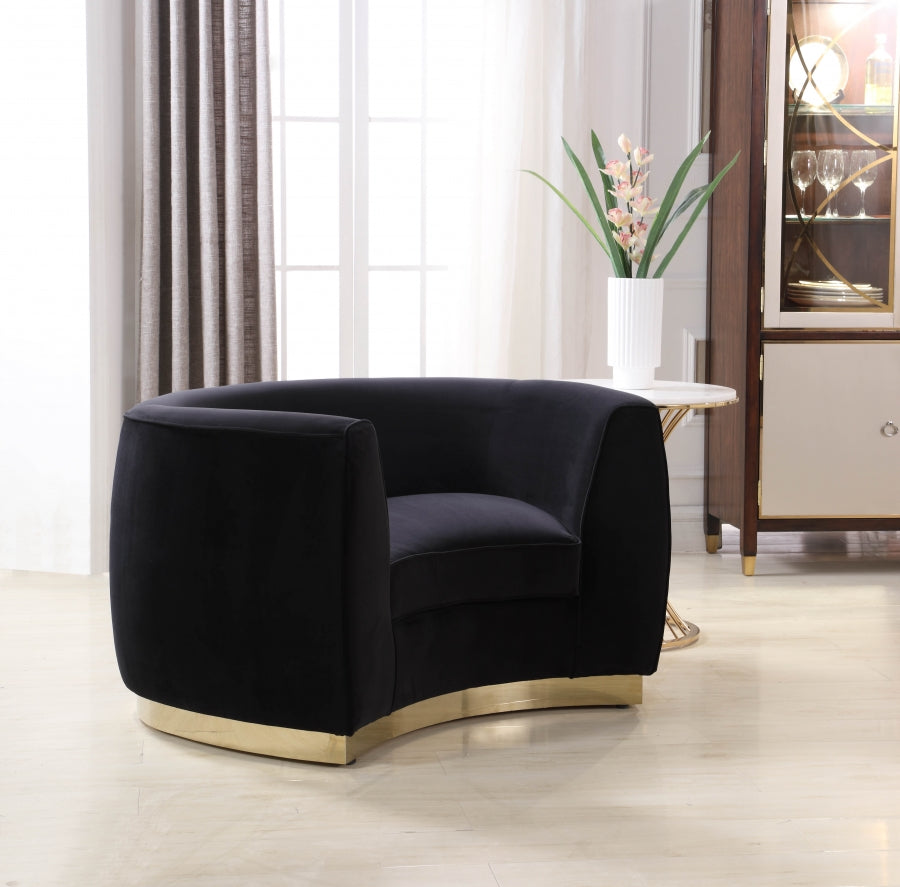 Fauteuil d'appoint rembourré en chenille Vivi 