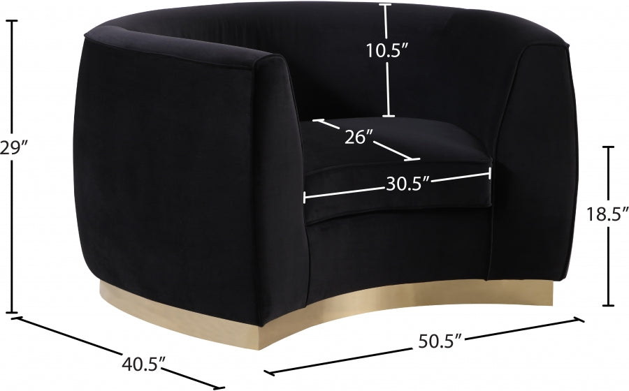 Fauteuil d'appoint rembourré en chenille Vivi 