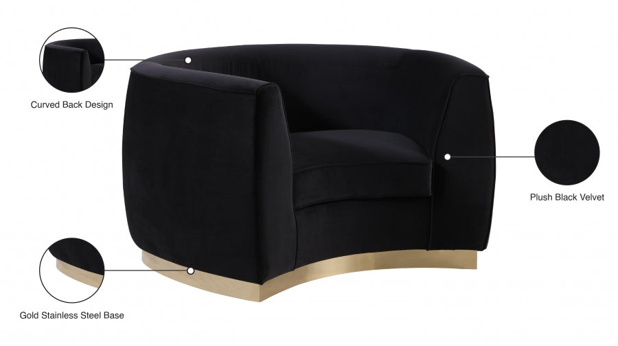 Fauteuil d'appoint rembourré en chenille Vivi 