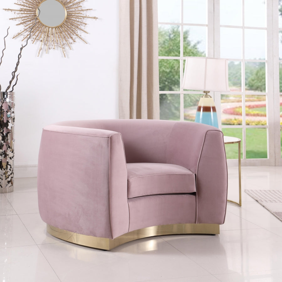 Fauteuil d'appoint rembourré en chenille Vivi 