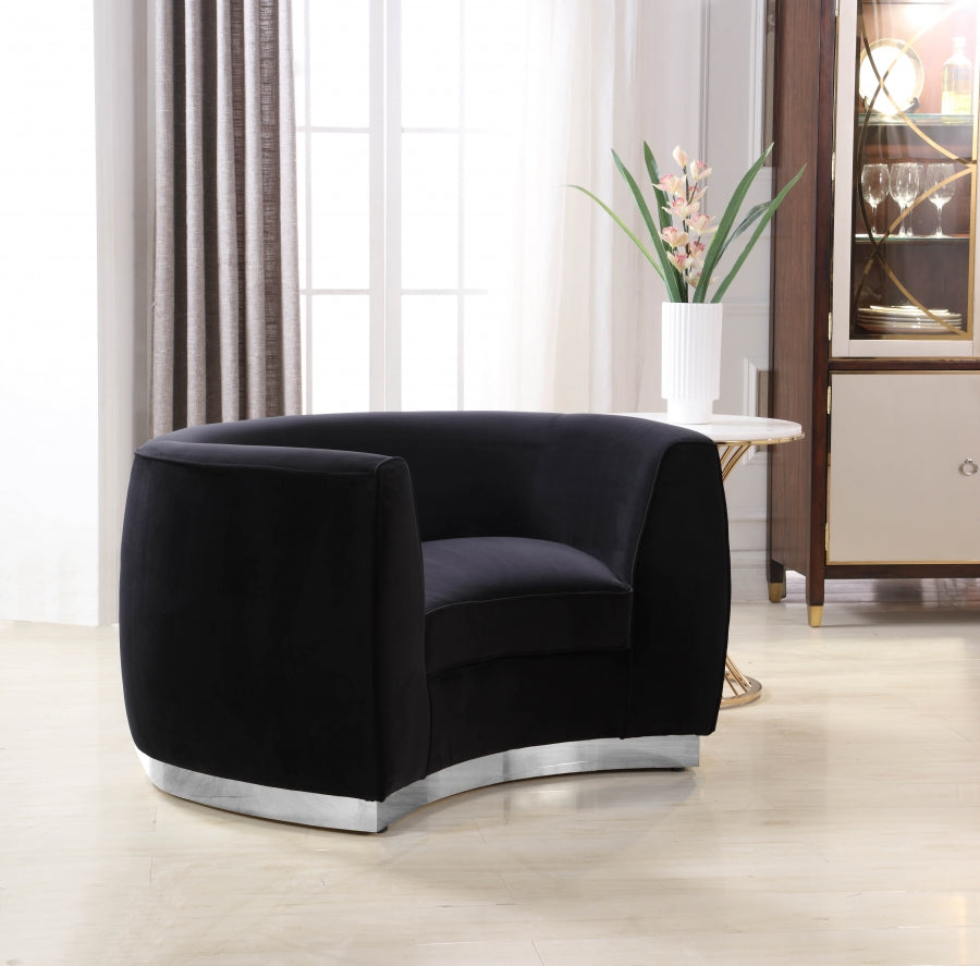 Fauteuil d'appoint rembourré en chenille Vivi 