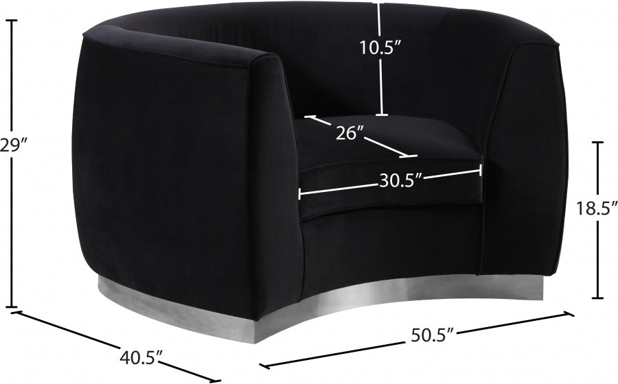 Fauteuil d'appoint rembourré en chenille Vivi 