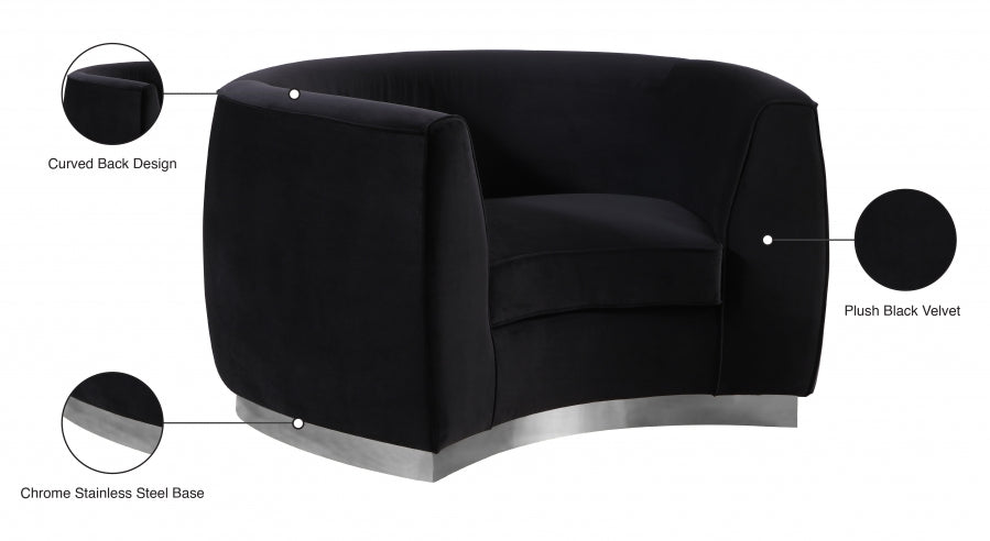 Fauteuil d'appoint rembourré en chenille Vivi 