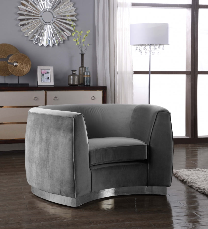 Fauteuil d'appoint rembourré en chenille Vivi 