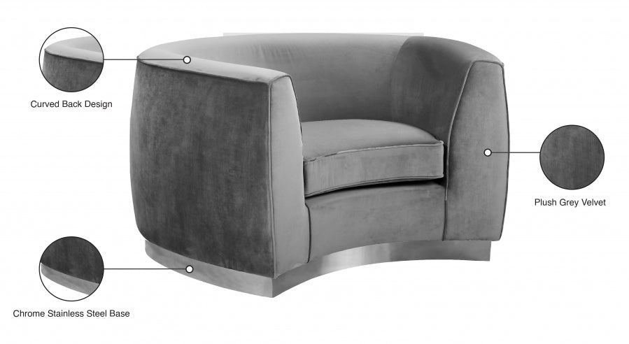 Fauteuil d'appoint rembourré en chenille Vivi 