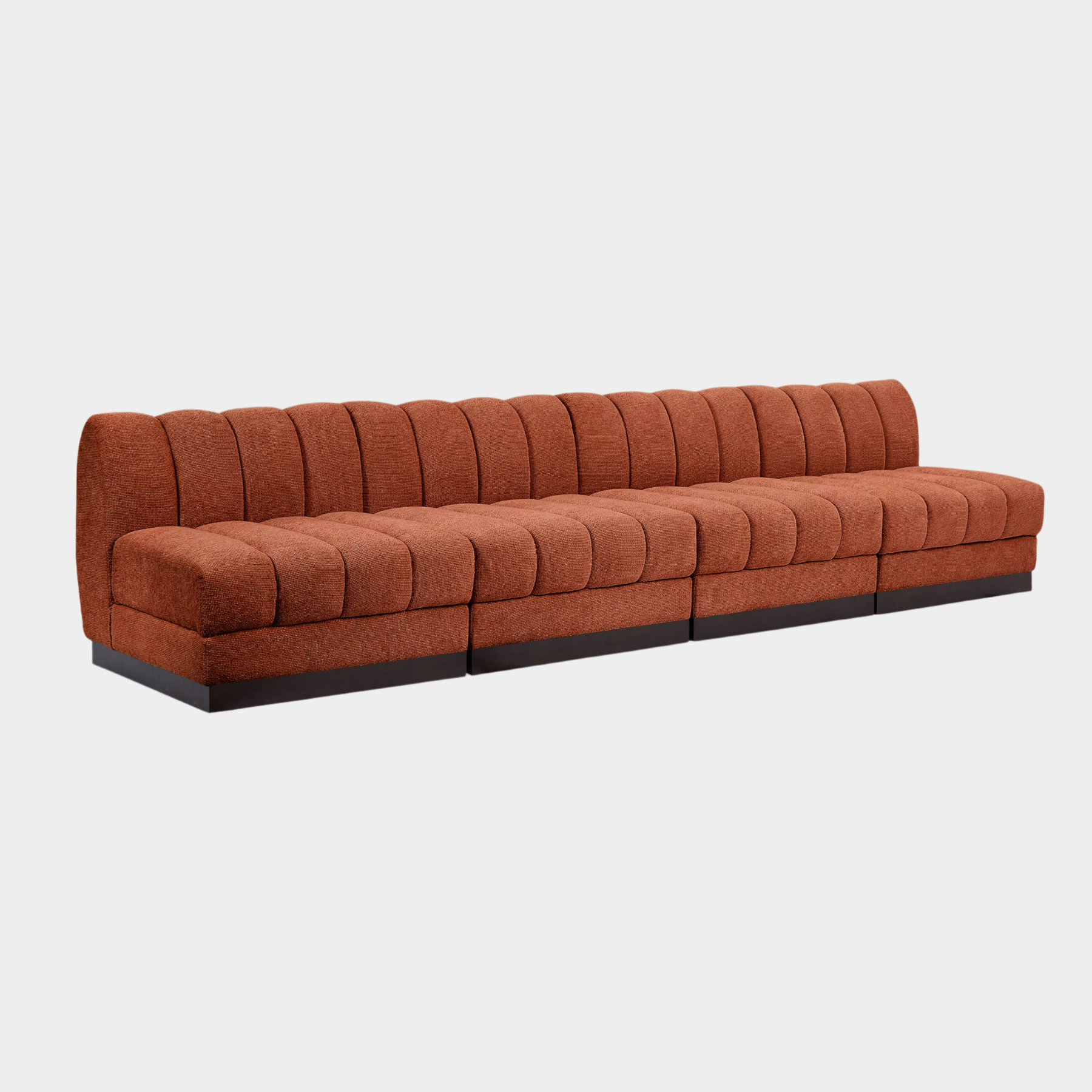 Quinn Chenille Fabric Armless Sofa