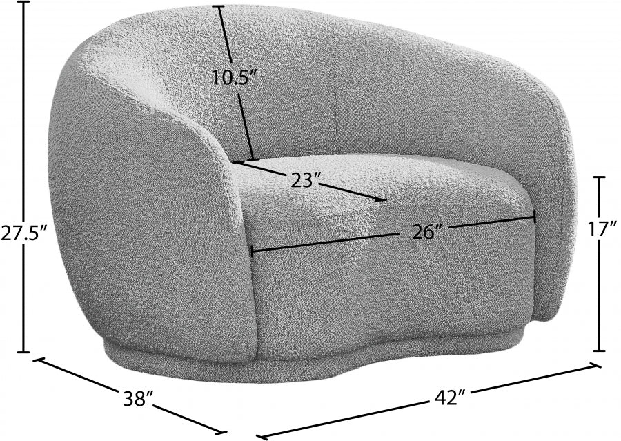 Hyde Boucle Fabric Upholstered Chair