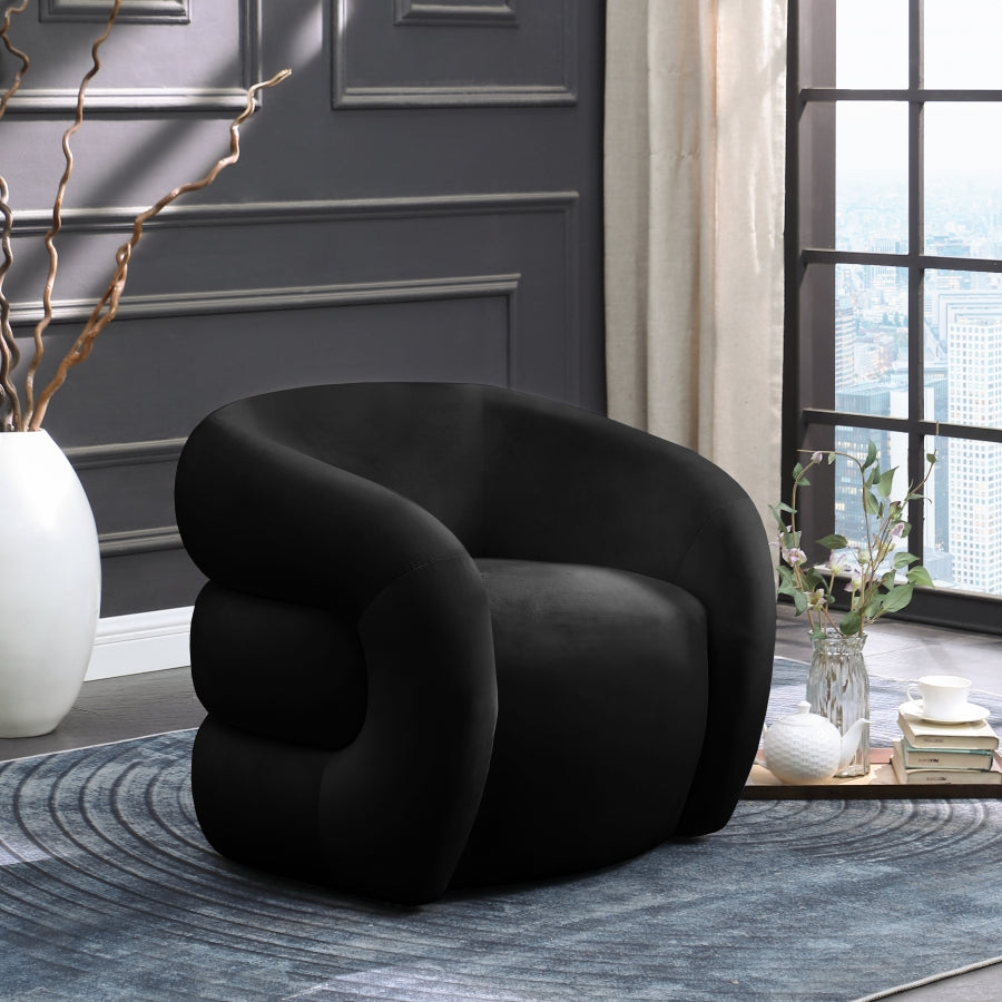 Fauteuil d'appoint rembourré en chenille Vivi 