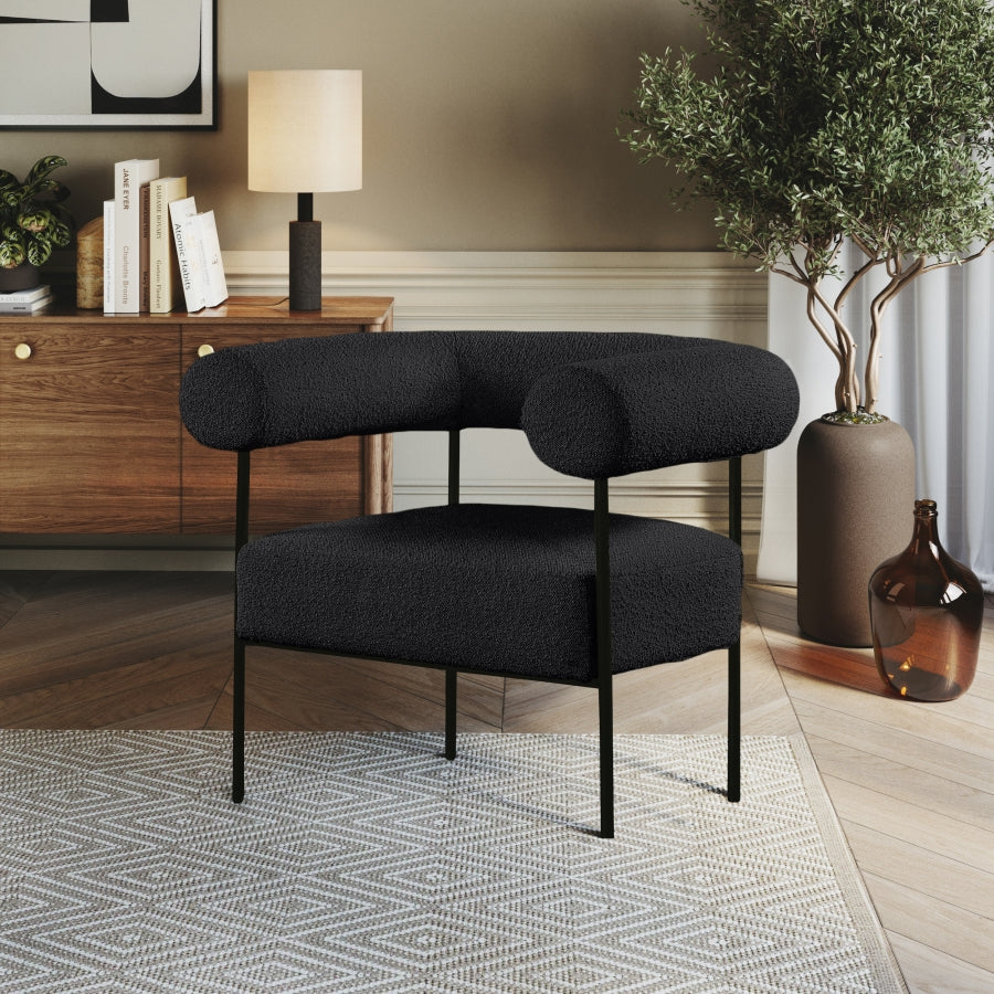Fauteuil d'appoint rembourré en chenille Vivi 