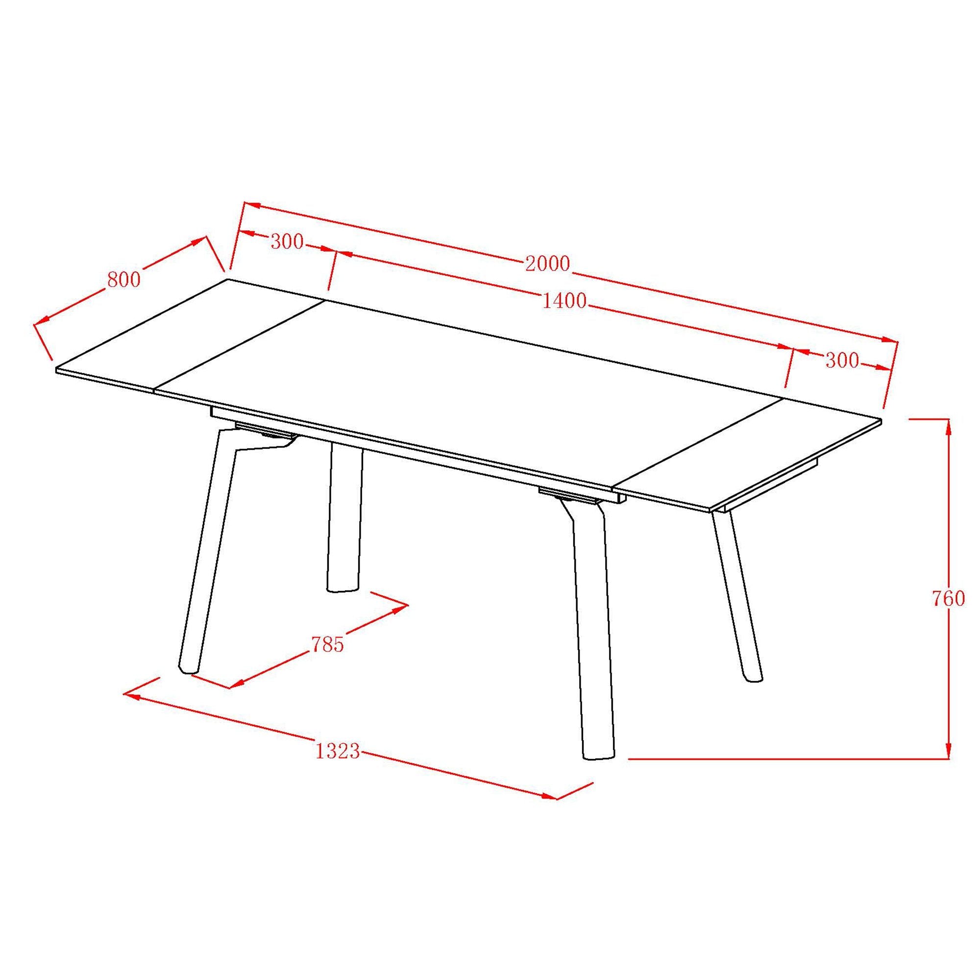 Bellaro Dining Table with Extension in Travertine and Cream