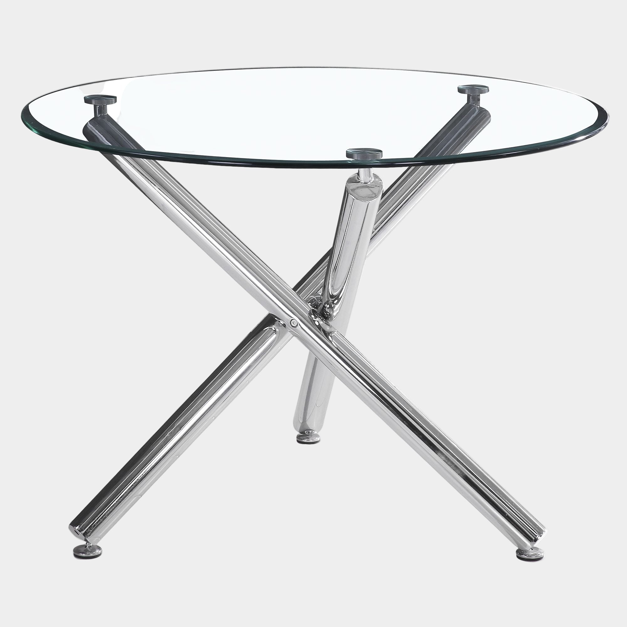 Solara II Round Dining Table in Chrome