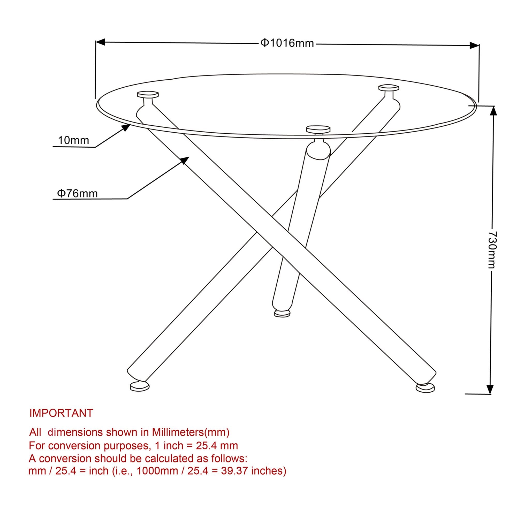 Solara II Round Dining Table in Chrome