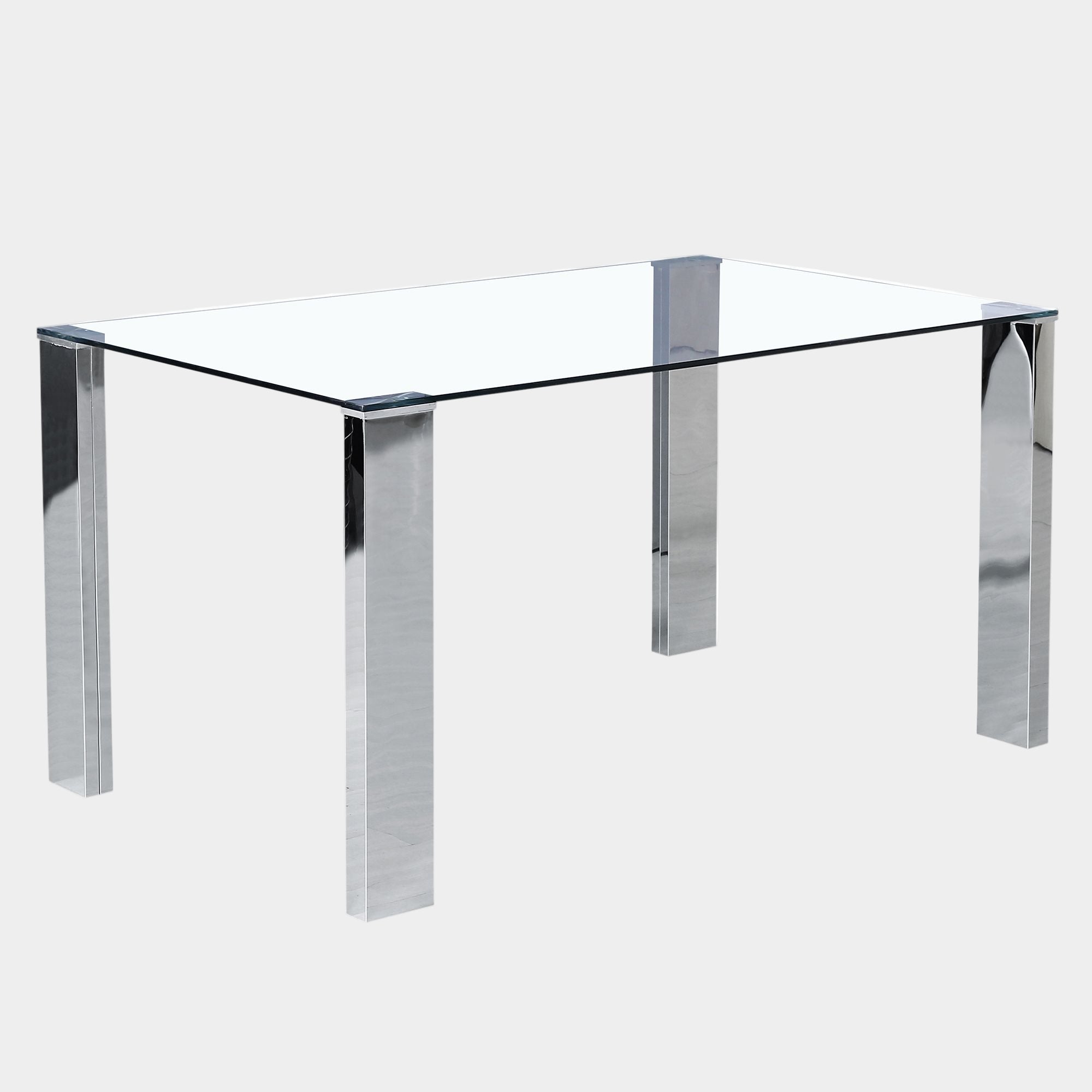 Frankfurt Rectangular Dining Table in Stainless Steel