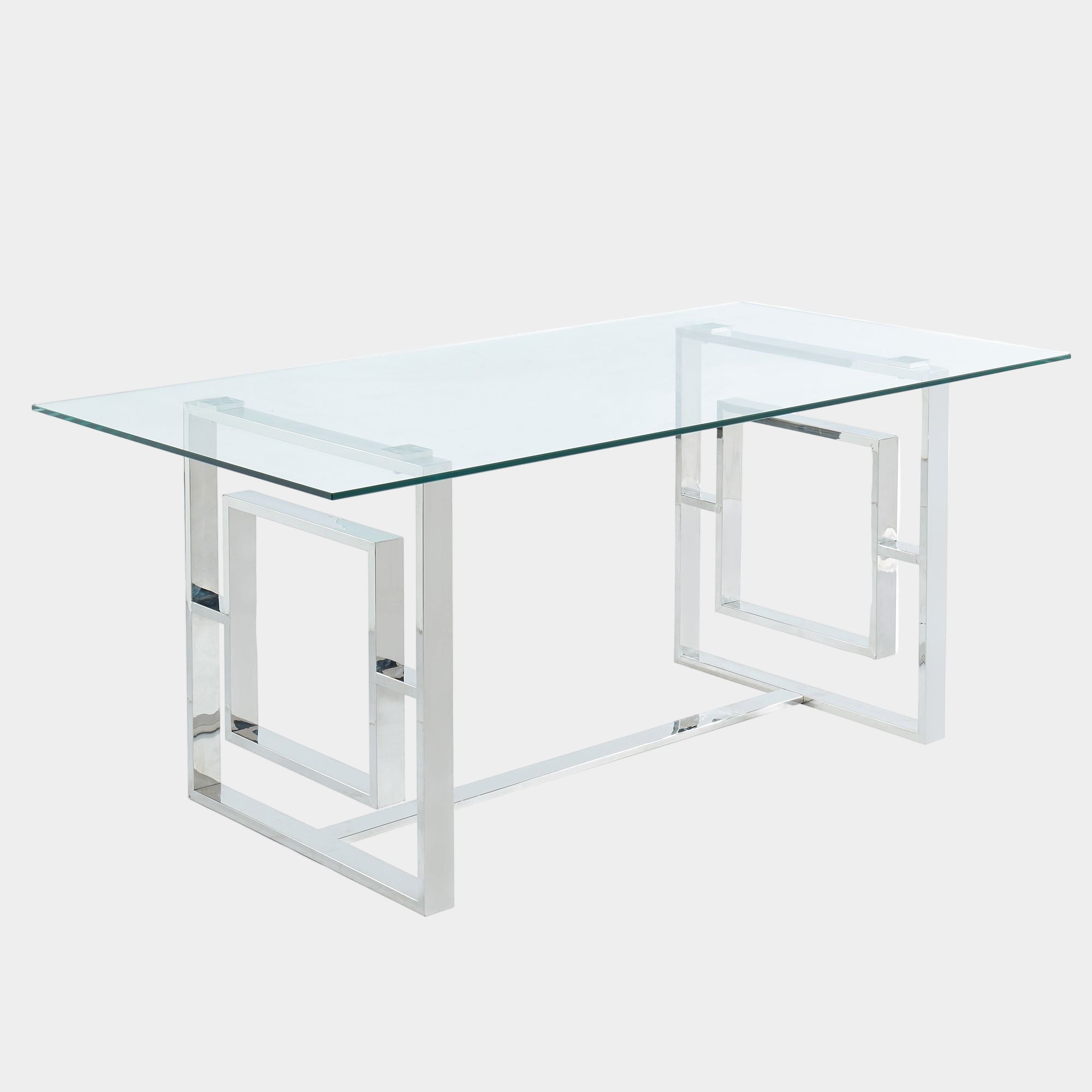 Eros Rectangular Dining Table in Silver