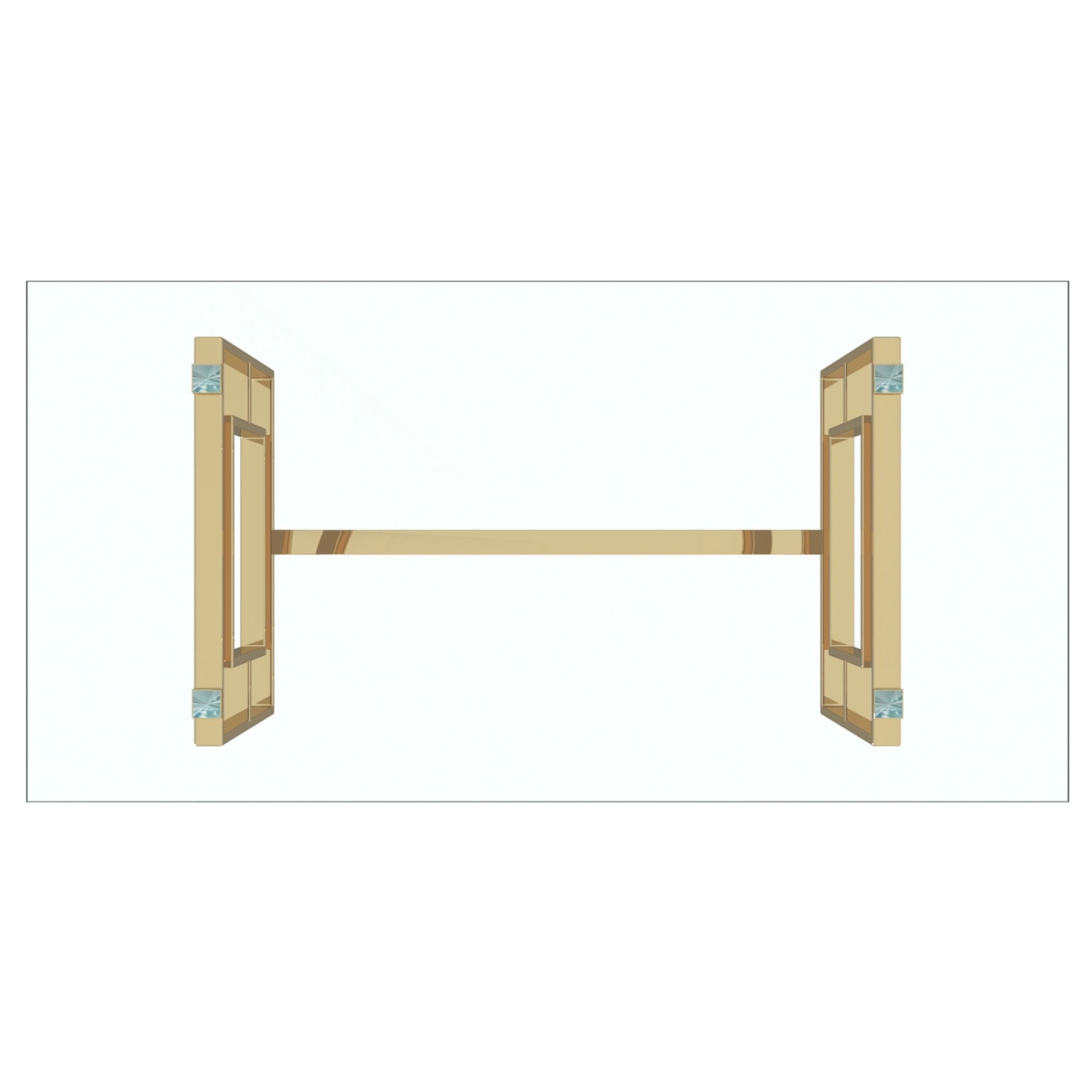 Eros Rectangular Dining Table in Gold