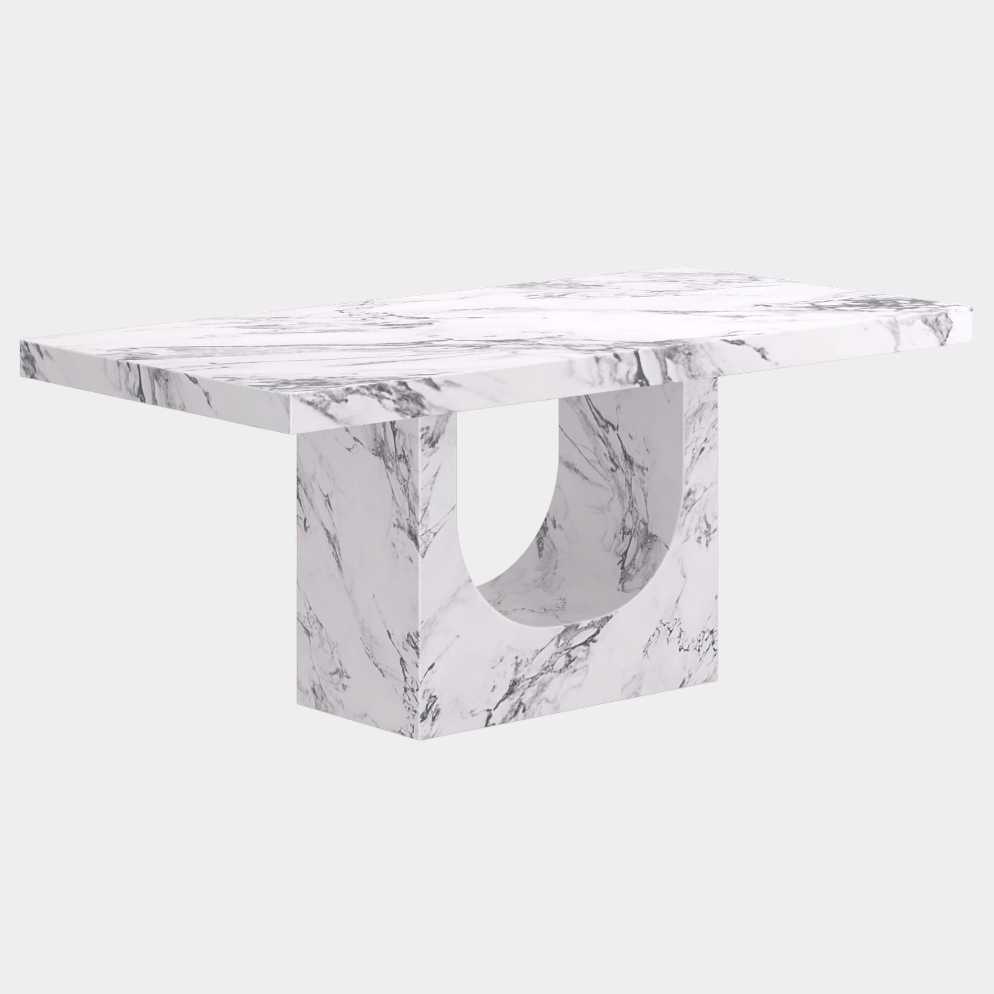 Aurelia Rectangular Dining Table in Bulgari White