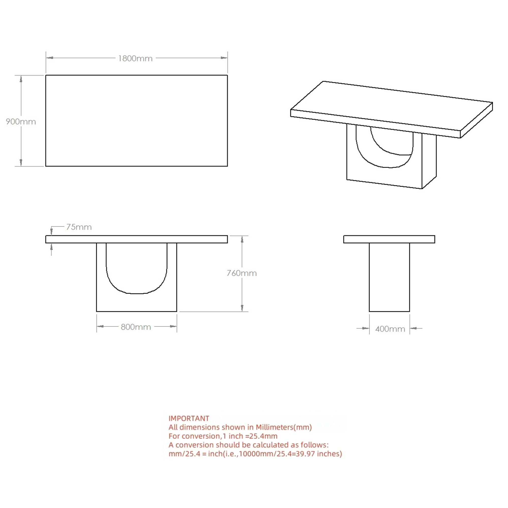Aurelia Rectangular Dining Table in Bulgari White