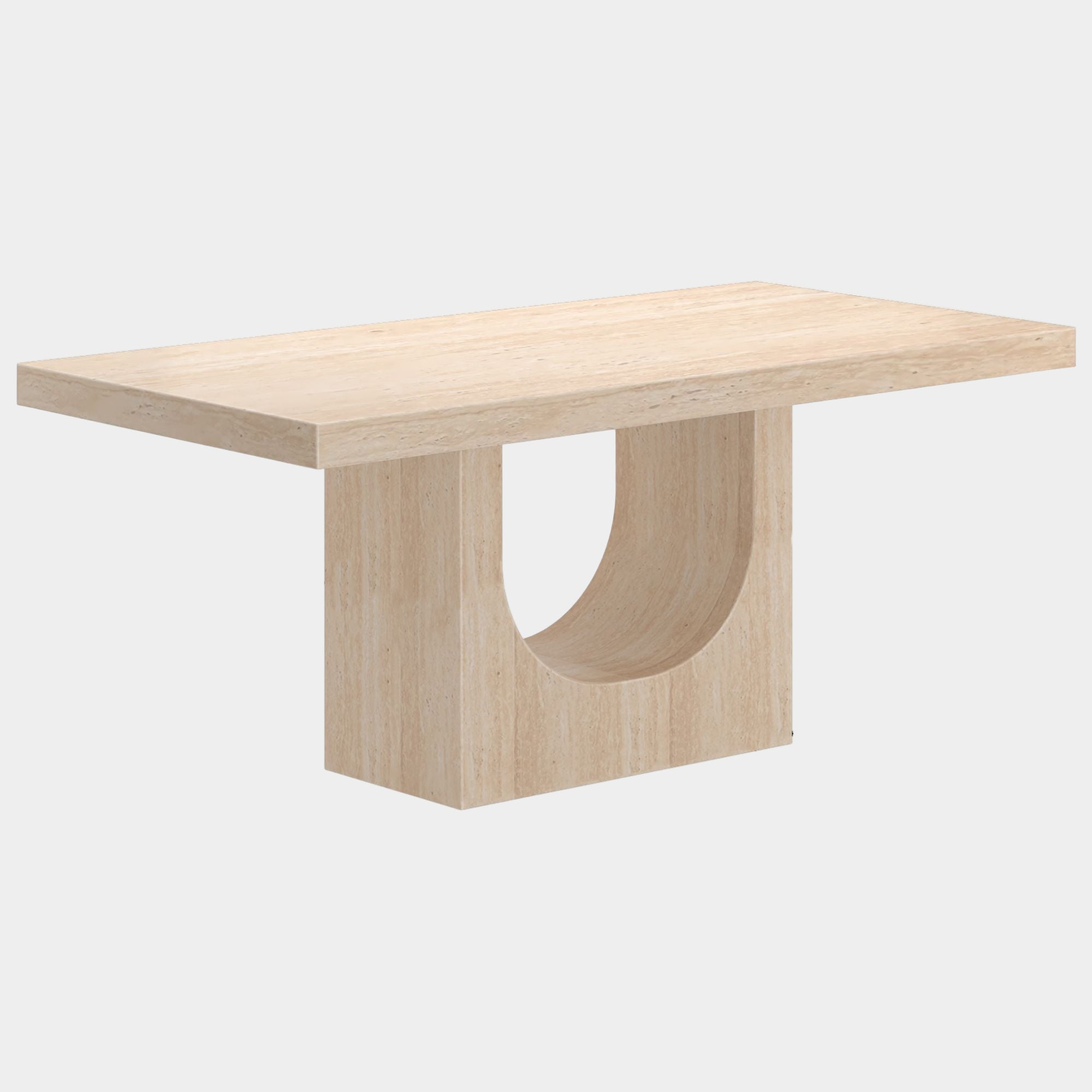 Aurelia Rectangular Dining Table in Travertine