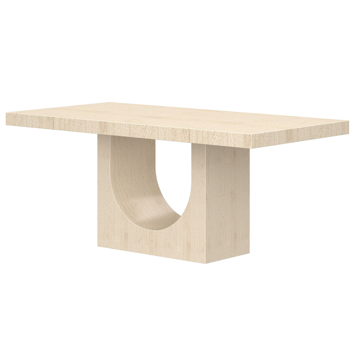 Aurelia Rectangular Dining Table in Travertine
