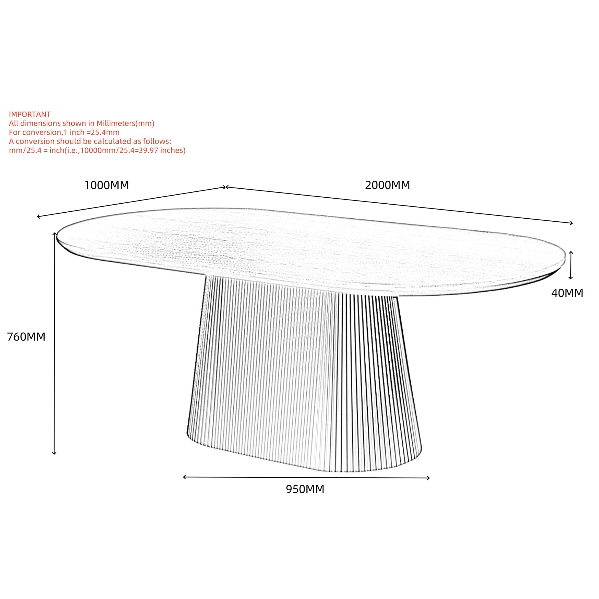 Tovas Oval Dining Table in Black