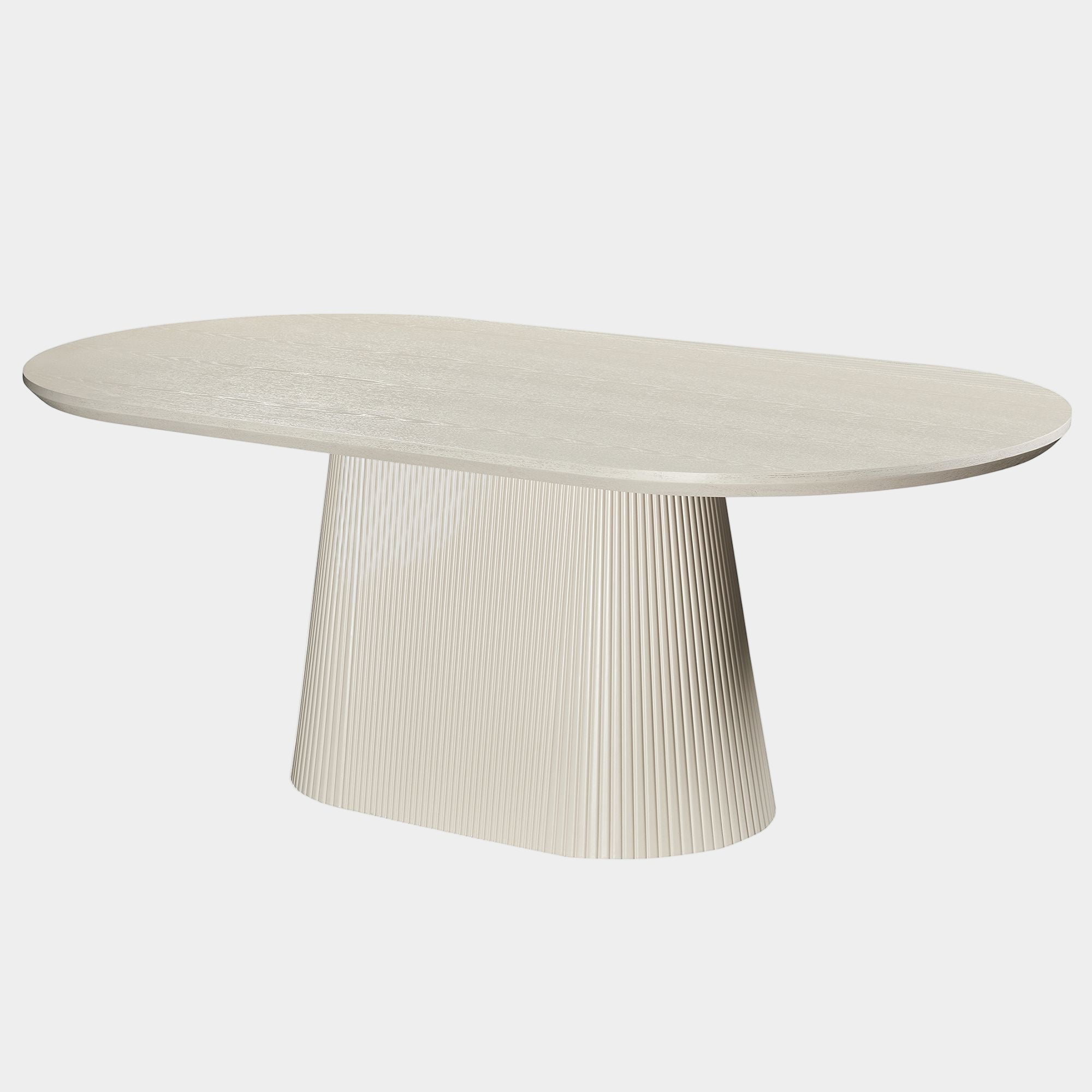 Tovas Oval Dining Table in Ivory
