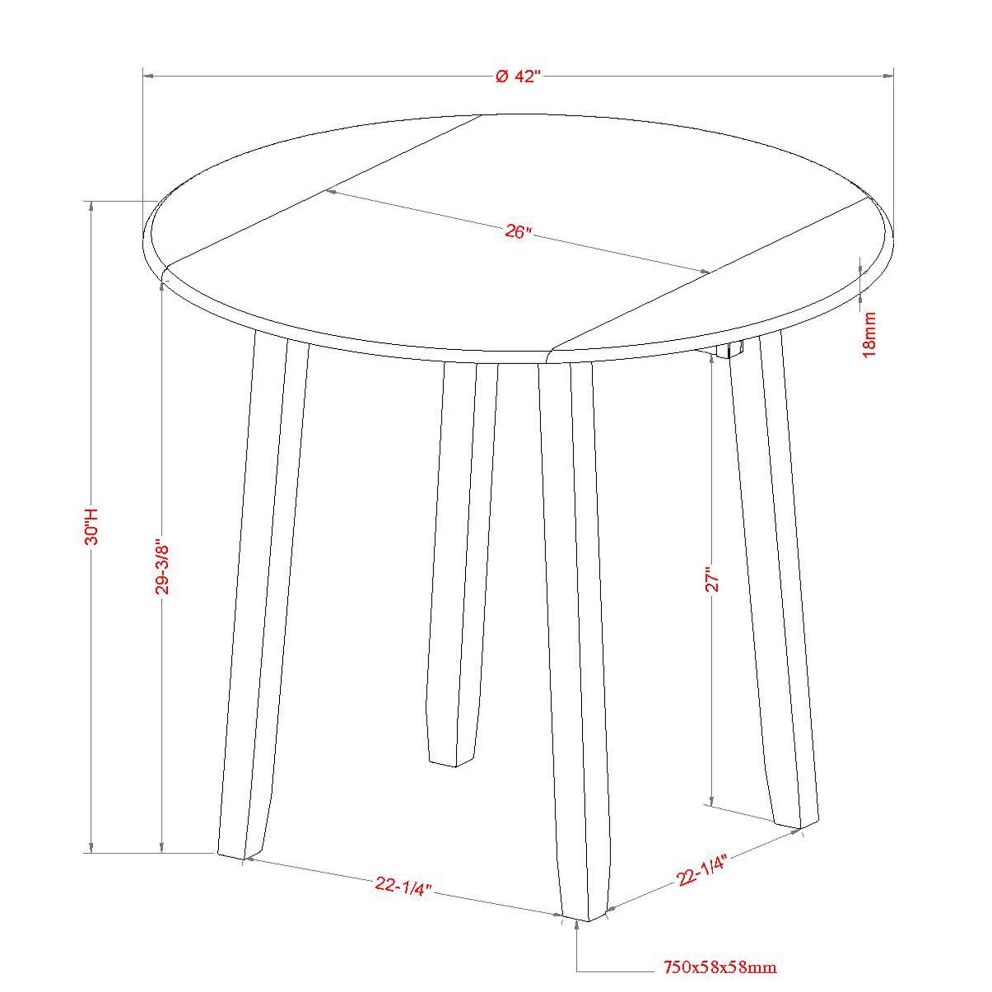 Conrad Round Dining Table in Walnut