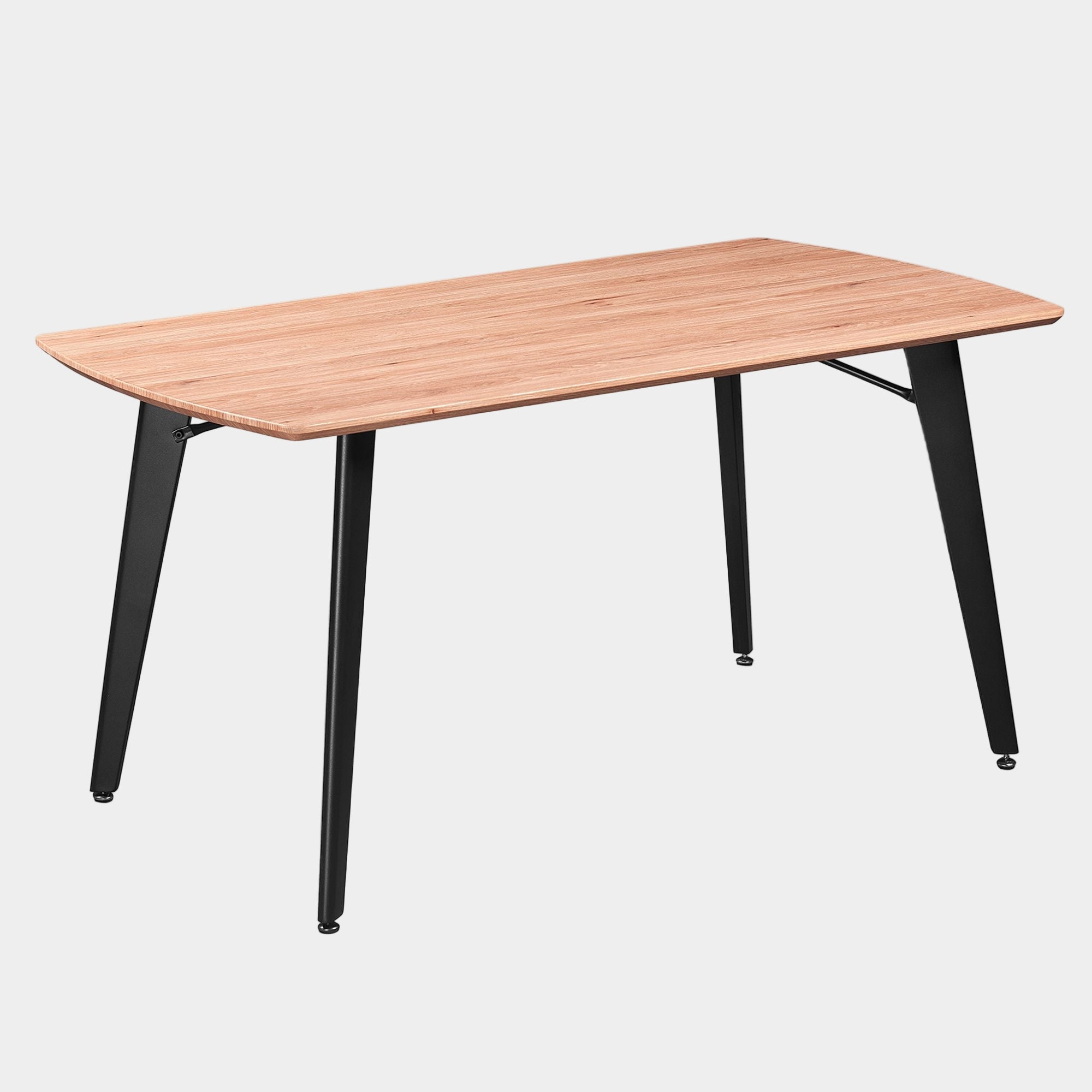 Leon Rectangular Dining Table in Natural and Black