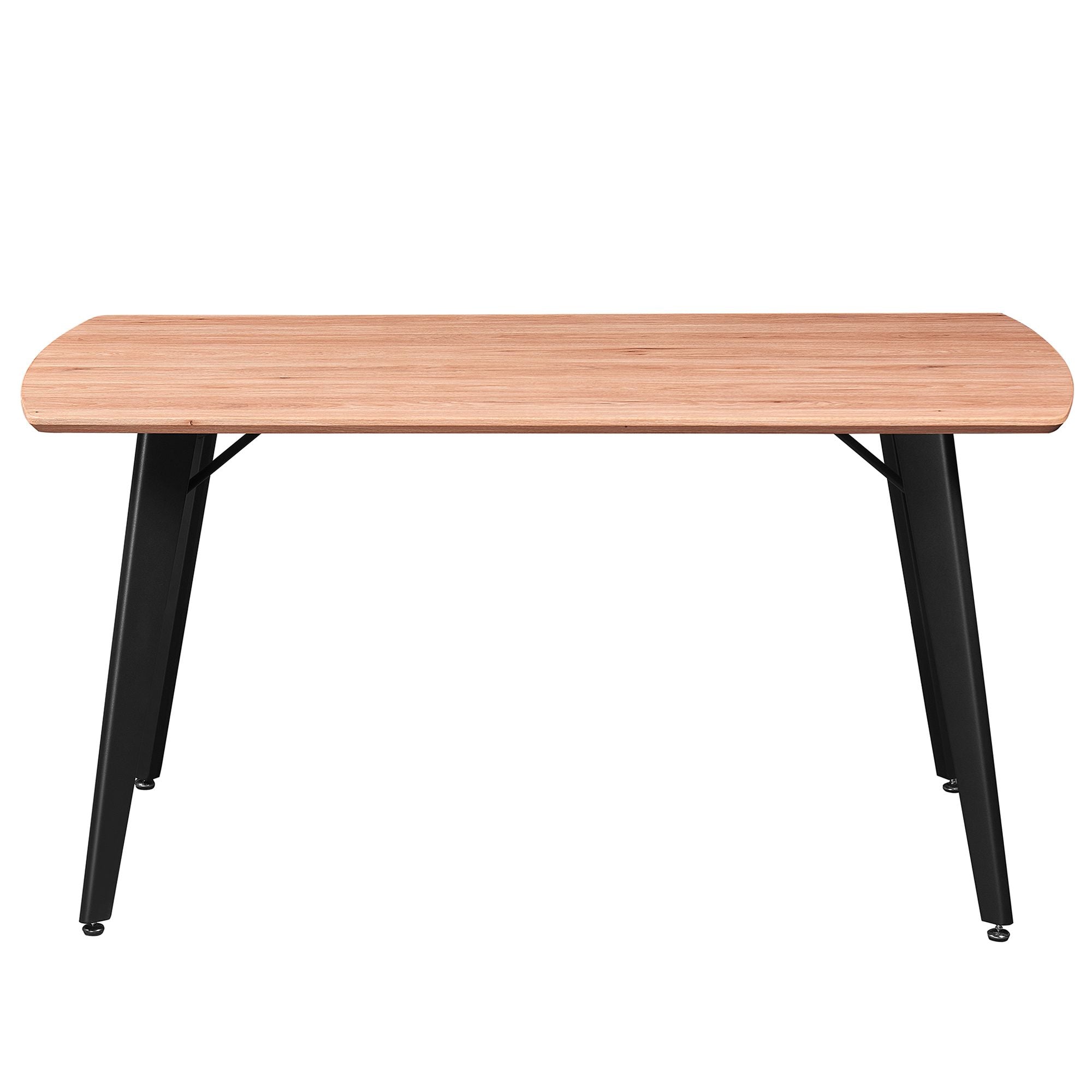 Leon Rectangular Dining Table in Natural and Black