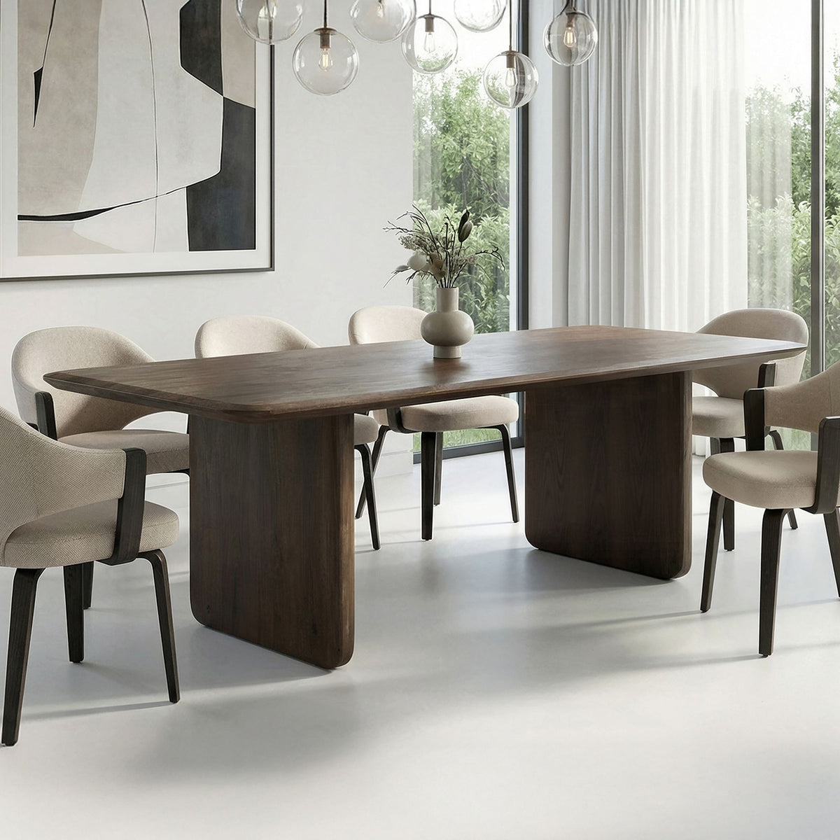 Bazul Rectangular Dining Table, 78"